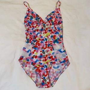 Bawdy Multi-Colored Dot One Piece Swimsuit, Small